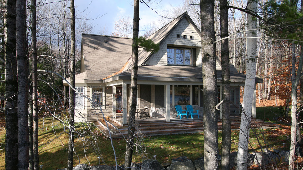 architect designed retirement home - muskoka - lake view