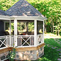 architect designed cottage addition - lake muskoka - new screened porch