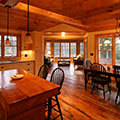 architect designed cottage - lake of bays muskoka - kitchen sunroom eating