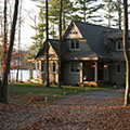 architect designed lakefront home - muskoka - laneside double gables